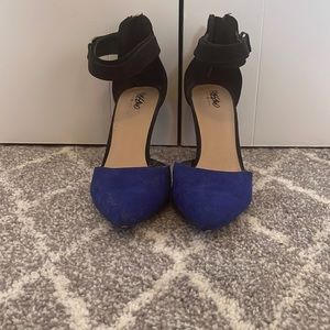 Size 7- Royal Blue and Black Mossimo High Heels